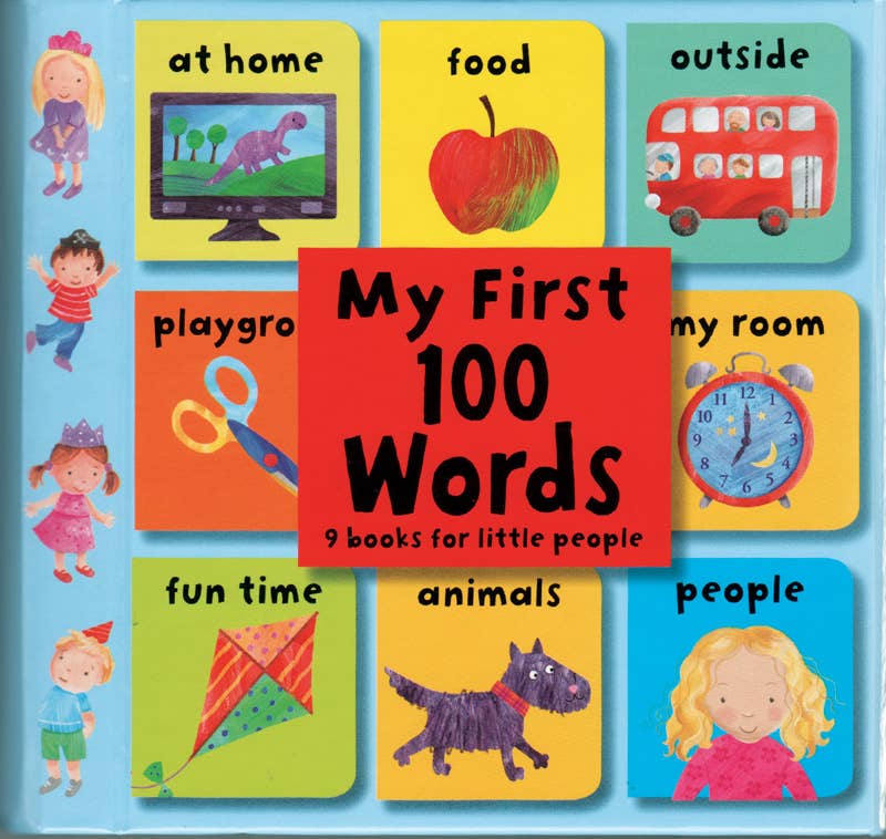 My First 100 Words set of 9 mini board books, case front