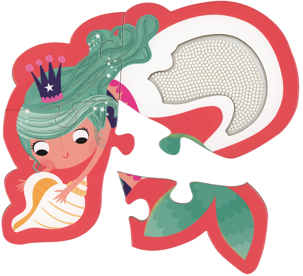 Touch and Feel Mermaids jigsaw puzzle with textured tail