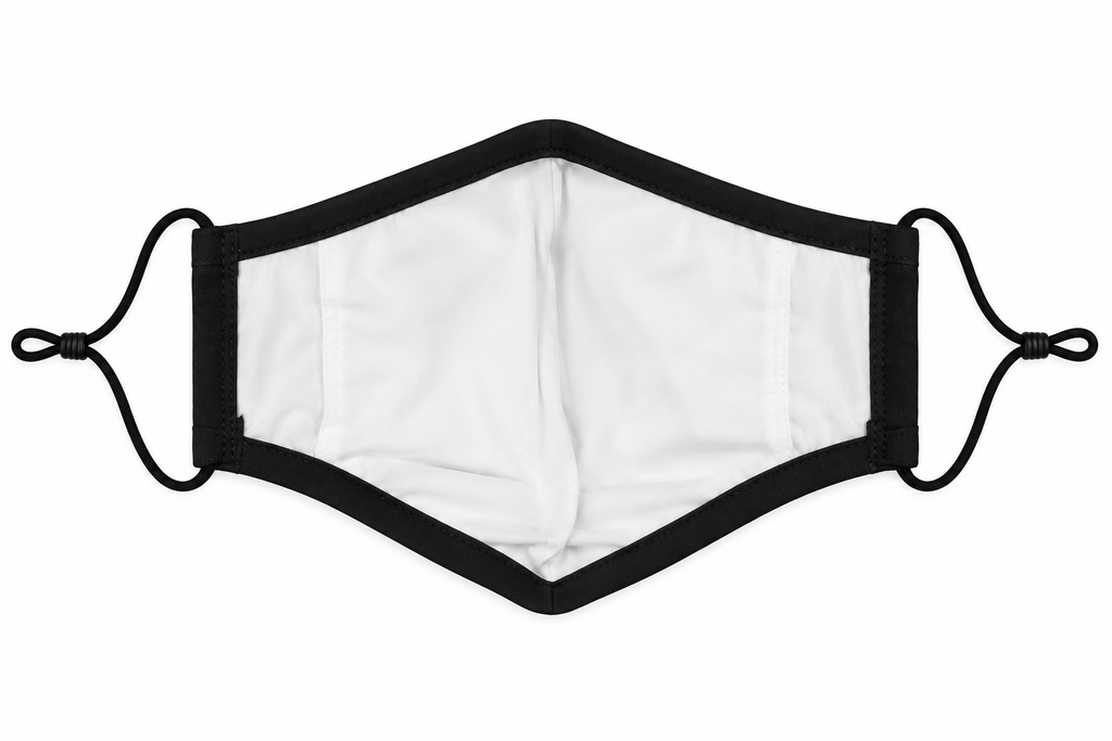 BTS We are Bulletproof black cotton face mask with vent, inside view with filter pocket