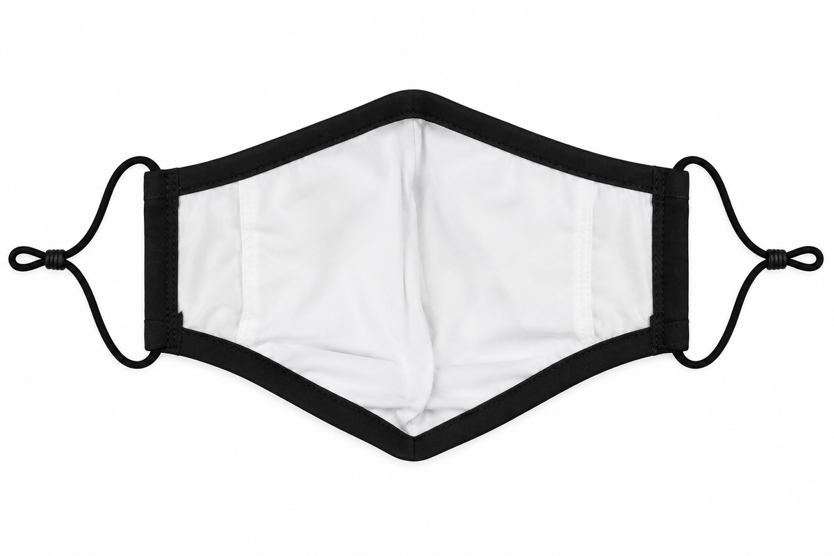 BTS We are Bulletproof black cotton face mask with vent, inside view with filter pocket