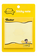 BTS Butter J-Hope sticky notes pad in yellow packaging