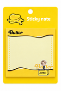 BTS Butter Jimin sticky notes pad in yellow packaging