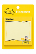 BTS Butter RM sticky notes pad in yellow packaging