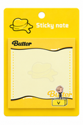 BTS Butter V sticky notes pad in yellow packaging