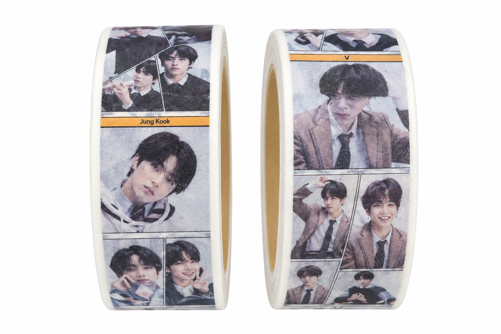 BTS member photo washi tape roll, two rolls