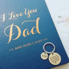 Dad, my hero.  Silver plated keychain Father's Day gift.