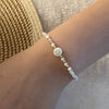 Stainless Steel Shell Customized Letter Bead Bracelet (LETTER OPTOINS M-Z)