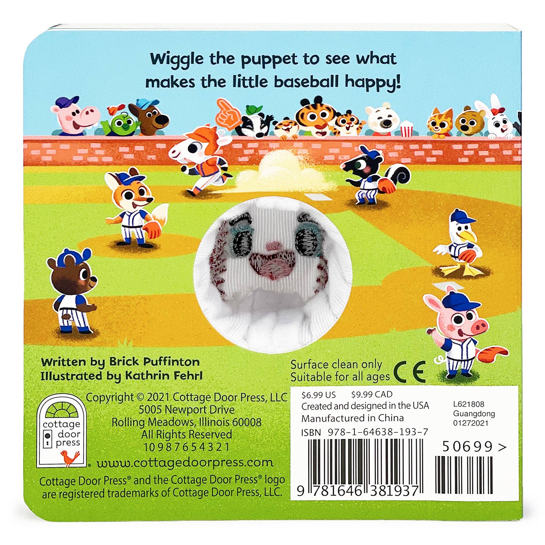Finger Puppet Board Book - Interactive Baseball