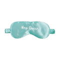 Nap Queen mint satin sleep mask, front view