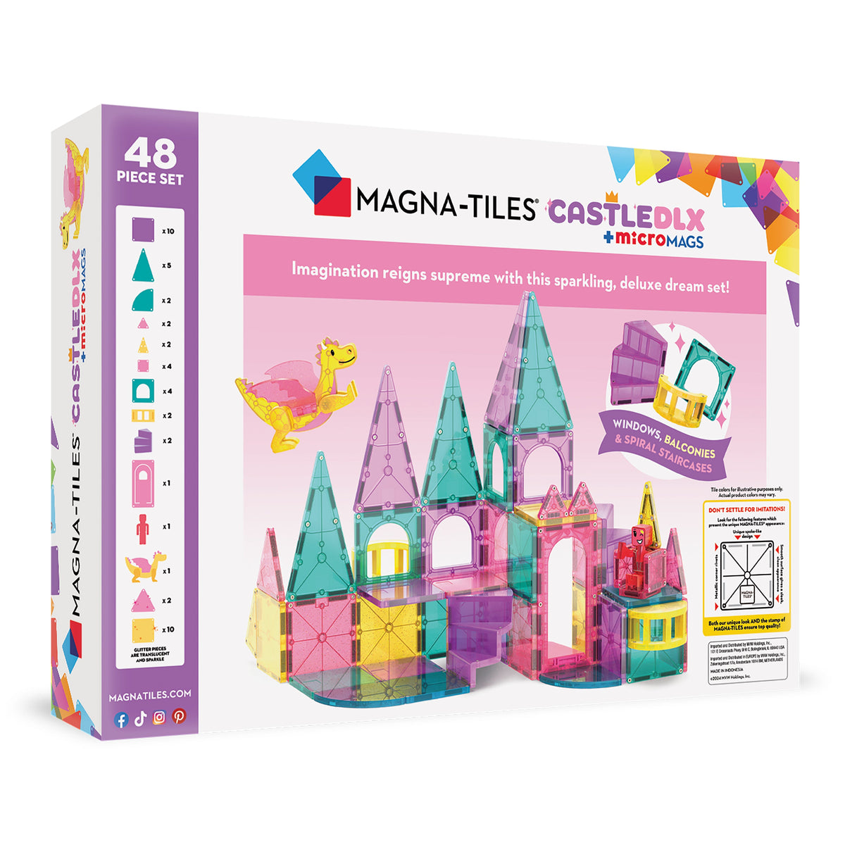 Magna-Tiles Castle Deluxe 48-Piece Set - view 8