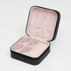 Leatherette Travel Square Jewelry Box - Quilted Gold
