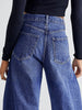 Raw Hem Wide Leg Barrel Jeans with Pockets