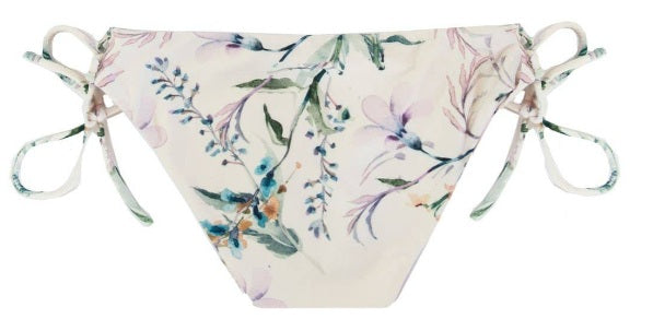 Tween/Teen Reversible Eco-friendly, Sustainable Swim Bottom - Isla Corsica Nat/Lt Lavender, Side Tie