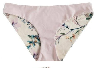 Tween/Teen Reversible Eco-friendly, Sustainable Swim Bottoms - Isla Corsica Nat/Lt Lavender, Full Coverage