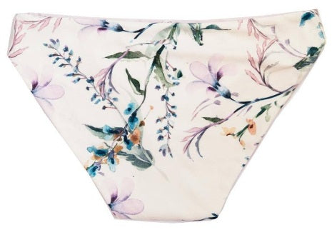 Tween/Teen Reversible Eco-friendly, Sustainable Swim Bottoms - Isla Corsica Nat/Lt Lavender, Full Coverage