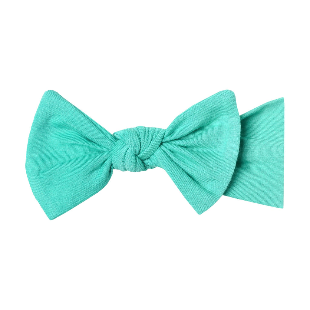 Copper Pearl bow headband, spout aqua, headband