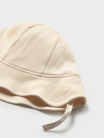 1294 Mayoral Baby UNISEX Eco-Cotton 3PC Shorts, Tank Top, and Hat Set - Chickpea