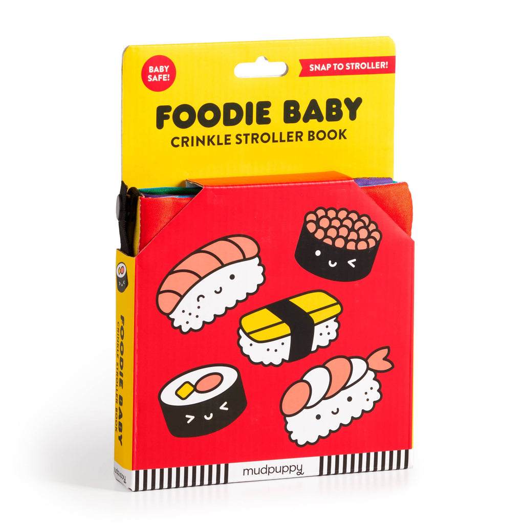 Foodie Baby Crinkle Fabric Stroller Book - Sushi