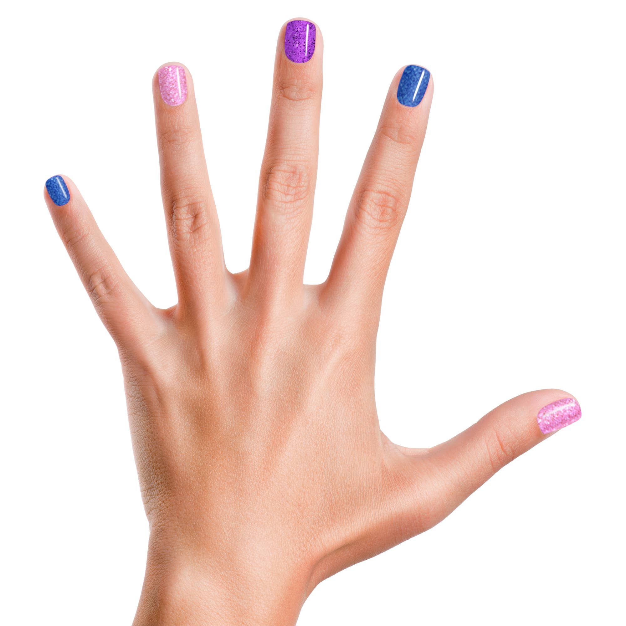 Piggy Paint Non-Toxic Kid-Safe Scented Nail Polish Set with Nail Stickers - Shimmer and Sparkle