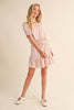 Tween and Teens 2PC Peasant Top and Skirt Set - Light Pink