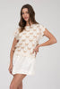 Women's Scalloped Edge Pullover Sweater - Khaki Bows