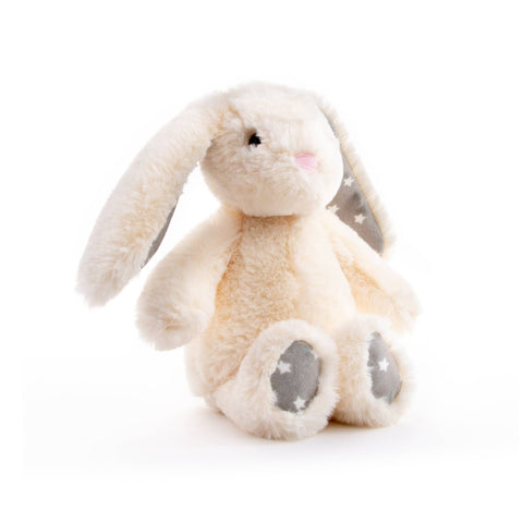 Beverly Hills Teddy Bear Company, World's Softest Plush Lushees  10 inch - Cream Grey Star Bunny