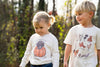 Barefoot Graphic Print TShirt - Chicken Breeds, Heathered Oat