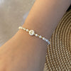 Stainless Steel Shell Customized Letter Bead Bracelet (LETTER OPTOINS M-Z)