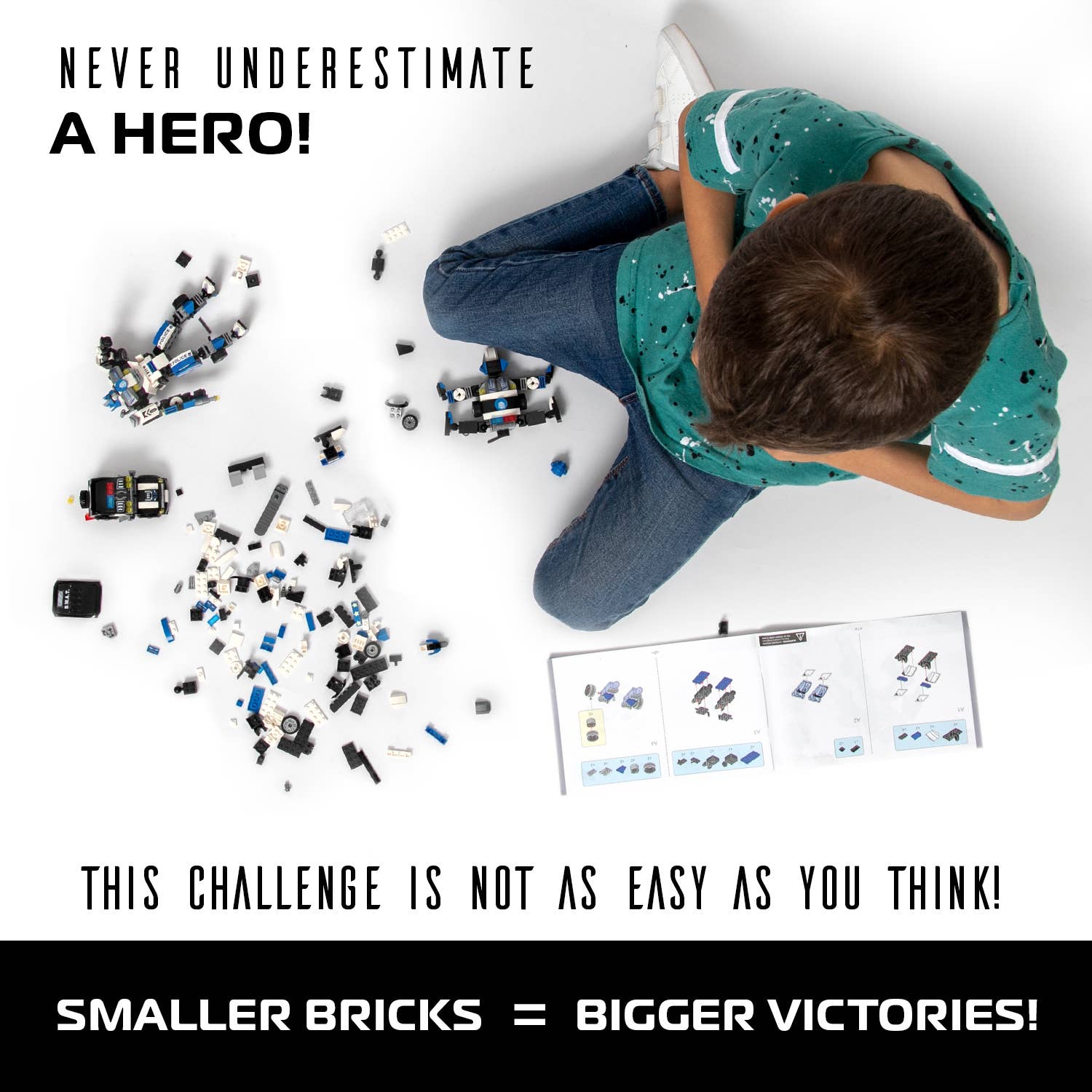 Robotryx Block Builder Set 3-in-1 (279 pc), Ages 6Y-Adult, Police Glow-in-the-Dark, Voltroid