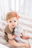 Plush Animal Lovey Blankie, 12"x12", Minky Elephant, Grey