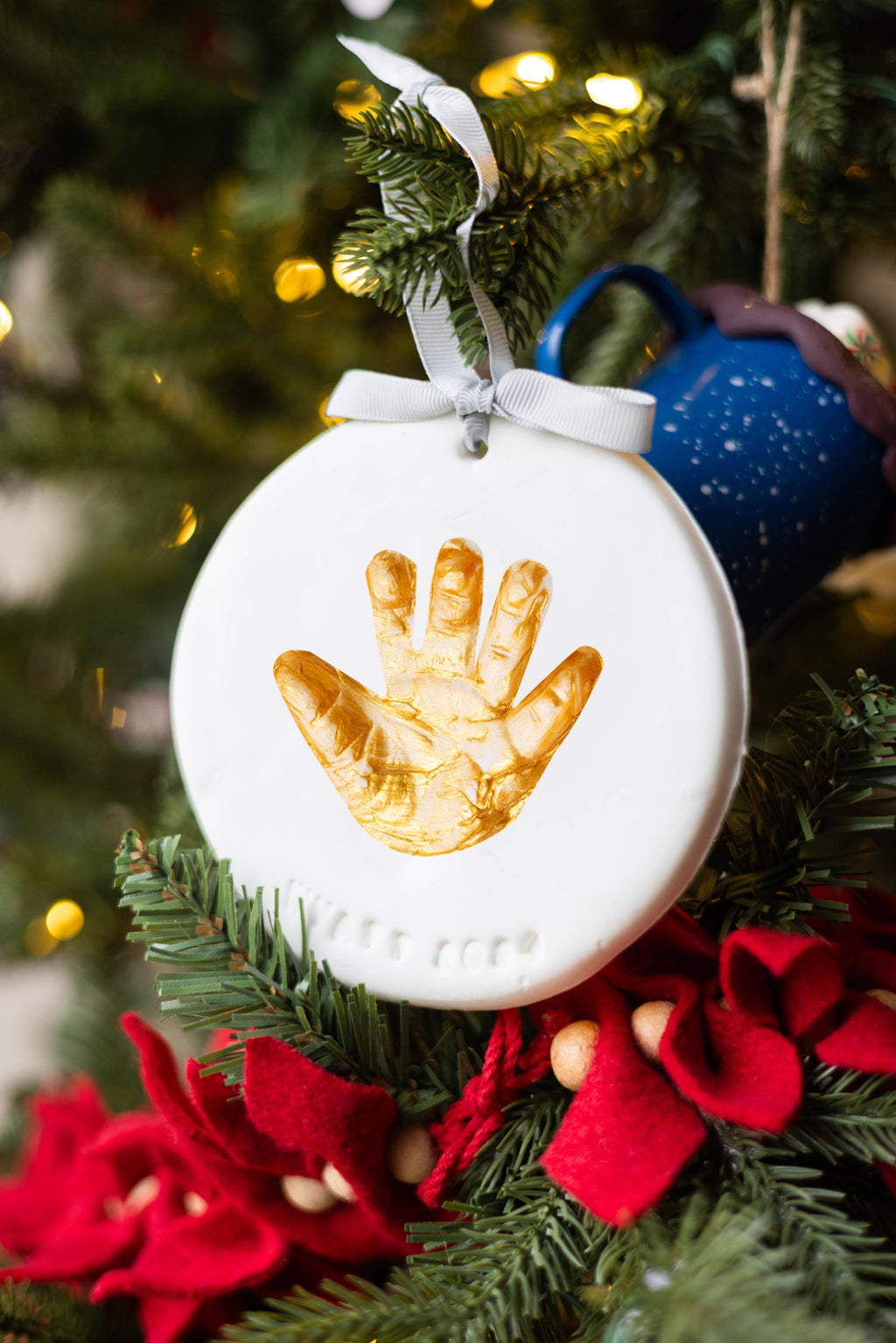 Deluxe no bake clay handprint keepsake kit, as ornament