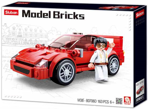 Builder Bricks - Model Bricks F40 Car Building Brick Kit (163 Pcs)