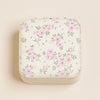 Leatherette Square Travel Jewelry Box - Vintage Ditsy Pink Floral
