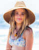 Tween/Teen Reversible Eco-friendly Sustainable Swim Bralette Top - Santorini Blue Tile/Mediterranean Blue