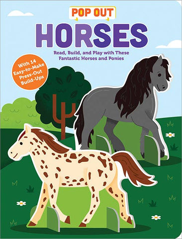 Board Book and Play Set - Pop Out Horses, 4yrs+