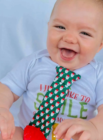 Tasty Tie Teether, Crinkle Toy, Baby Boy Gift (Santa)