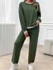 Round Neck Dropped Shoulder Top and Pants Sweater Set (5 COLOR OPTIONS)