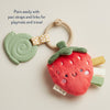 Itzy Pal™ Plush Soft Sensory Toy + Teether: Strawberry