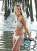 Tween/Teen Reversible Eco-friendly, Sustainable Swim Bottom - Isla Corsica Nat/Lt Lavender, Side Tie