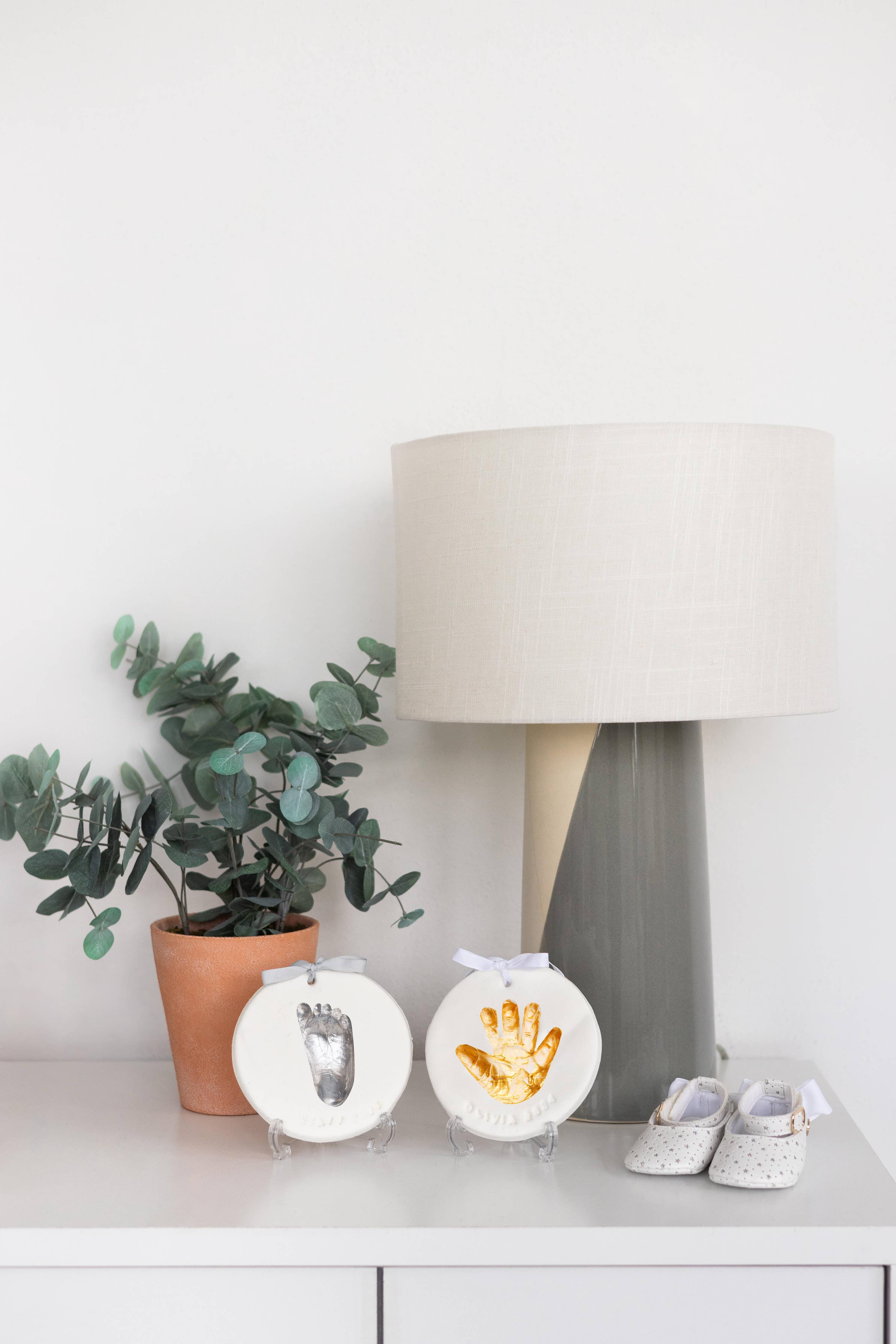 Deluxe No Bake Clay DIY Handprint And Footprint Keepsake