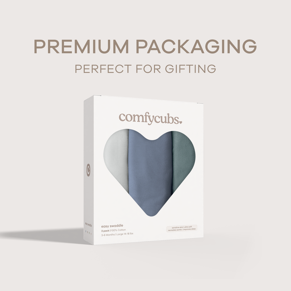 Swaddle 3-pack gift packaging, blues