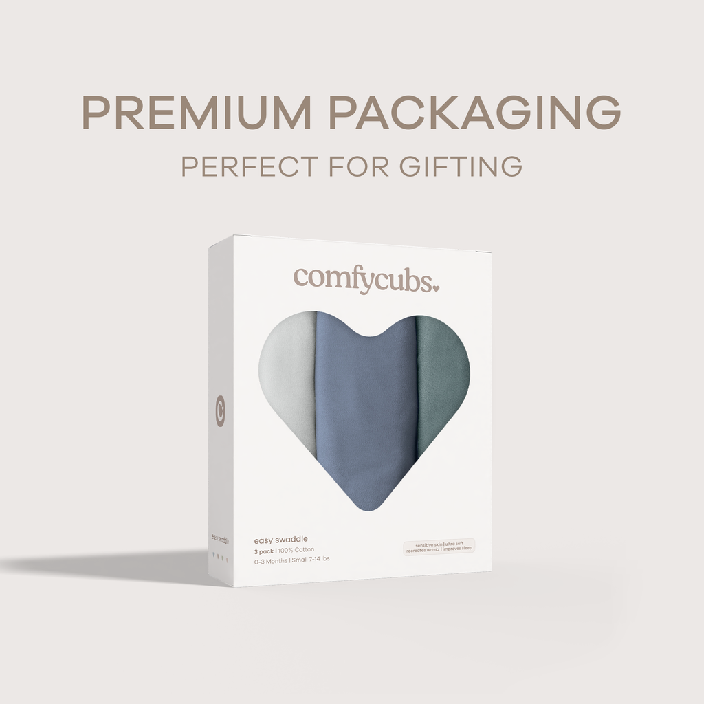 Swaddle 3-pack gift box, blues and greys