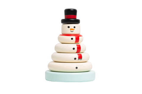 Wooden Holiday Stacking Toy Set - Snowman