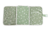 Organic Cotton Travel Changing Mat, Diaper Bag Changing Pad, Sage Green