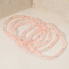 5PCS - Sparkling Faceted Beaded Stackable Stretch Multi Layered Bracelet: Light,Turquoise