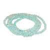 5PCS - Sparkling Faceted Beaded Stackable Stretch Multi Layered Bracelet: Light,Turquoise