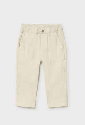 1521 Toddler Boy Eco Cotton Muslin Pants - Hemp
