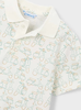 3104 Mini Boy S/s Printed Polo Shirt - Cream Green