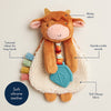 Itzy Friends Soft Toy Sensory Lovey™ Plush - Highland Cow