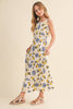 Tween and Teen Girls Maxi Sundress - Juliette Italian Summer Lemon Floral